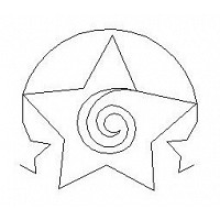 star with swirl border